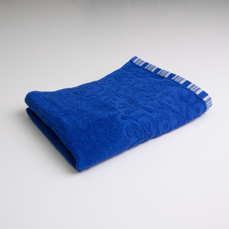 Рушник махровий з орнаментом GM Textile 50х90см 400г/м2 (Синій)